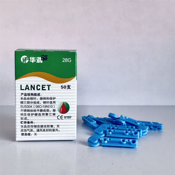 100pcs Disposable Blood taking Needles 28G Blood Collection Lancet Painless Lancing Device for Diabetes Accessory