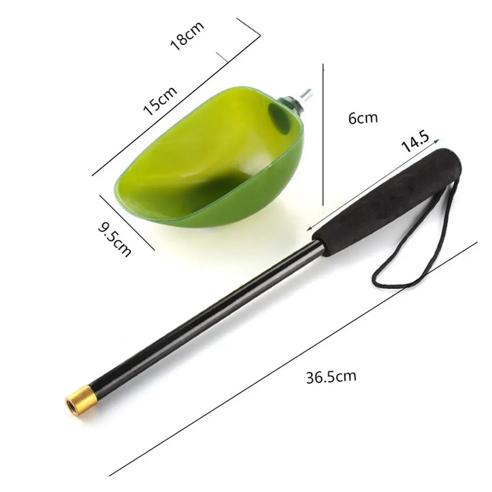 Bait Scoop Detachable Fish Bait Casting Scoop Baiting Throwing Spoon for Feeding Particles Boilies Fishing Bait Tool