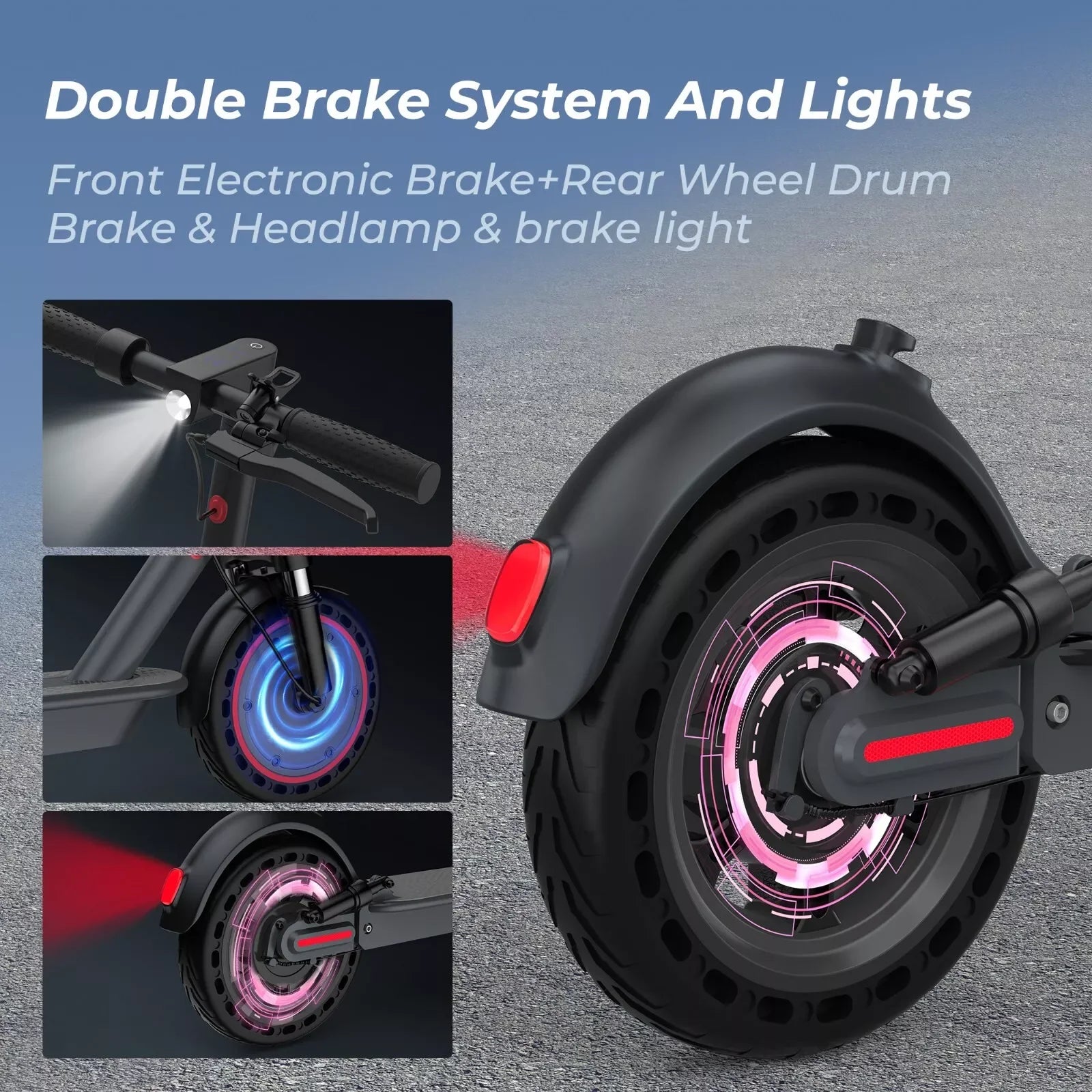 AOVOPRO TMAX 10inch Electric Scooter 500W 22MPH Adult APP Smart Scooter Shock-absorbing Anti-skid Folding Electric Scooter