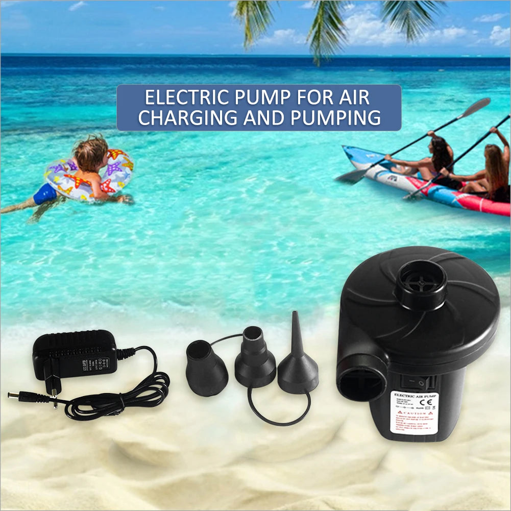 2 In 1 Air Filling Inflator 220V Air Extraction Pump with Nozzles Household Lightweight Multipurpose for Mattress Swimming Pool
