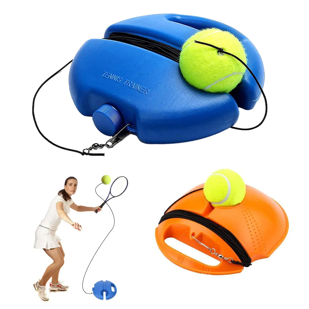 Solo Tennis Training Kit Rebound Ball with Long Elastic Rope Tennis Practice Rebounder Equipment for Self Tennis Practice