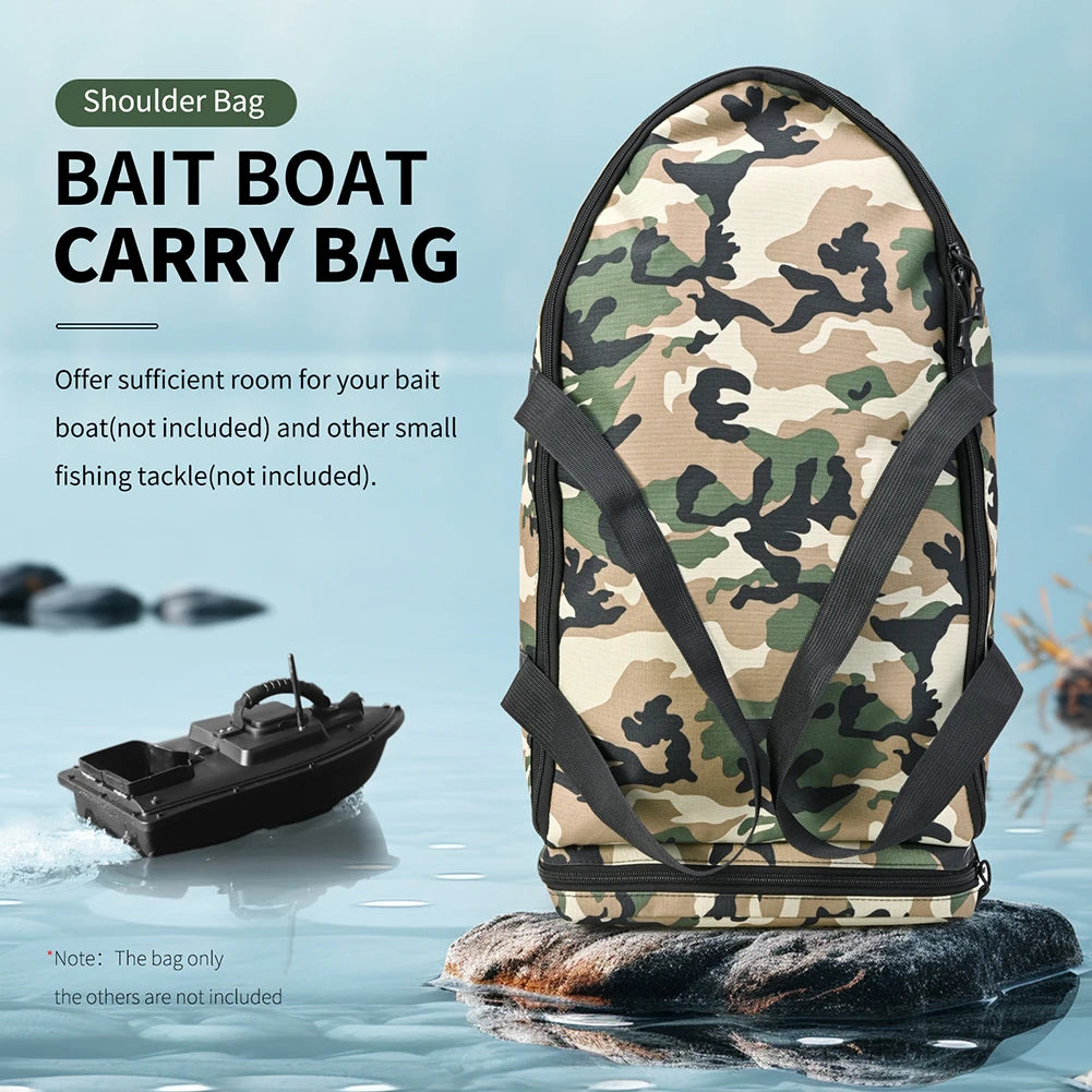 Fishing Boat Storage Bag Water Repellent Fishing Tackle Bag Double Zipper Bait Boat Storage Bag with Handle Fishing Equipment