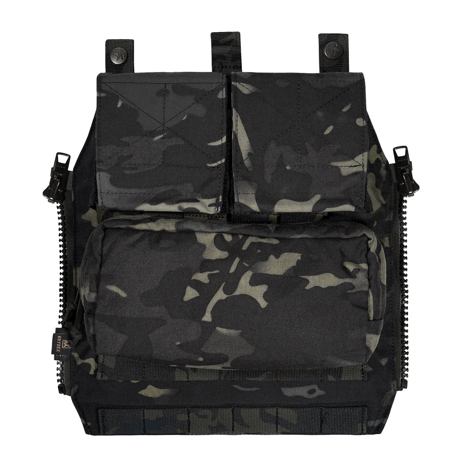 KRYDEX 500D Nylon Tactical Vest Jumpable Plate Carrier MOLLE Front Flap Panel Backpack Hunting Ranger Green Camo Men's Vest