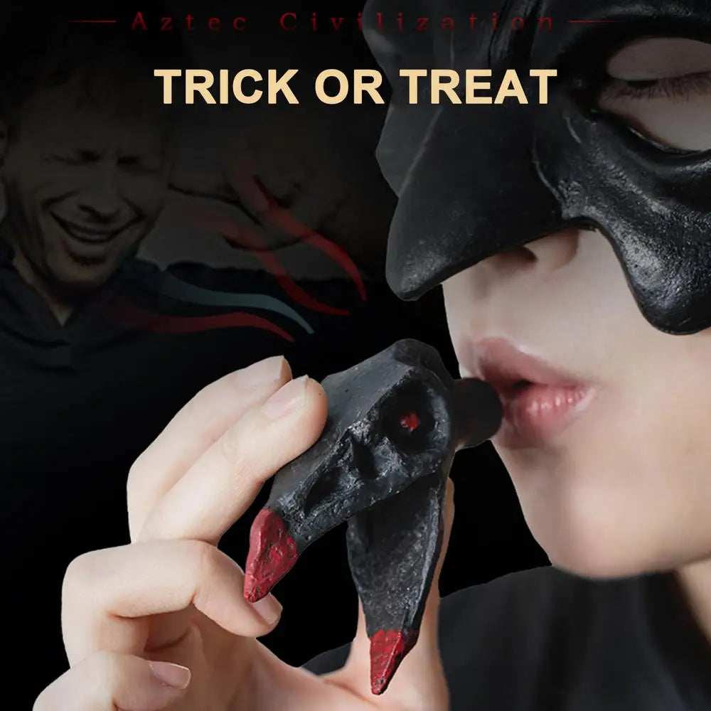 Aztec Outpost Whistles Unique Scary Prank Death Whistle Bone-Chilling Sounding Skull Shape Whistle Loud Ornament