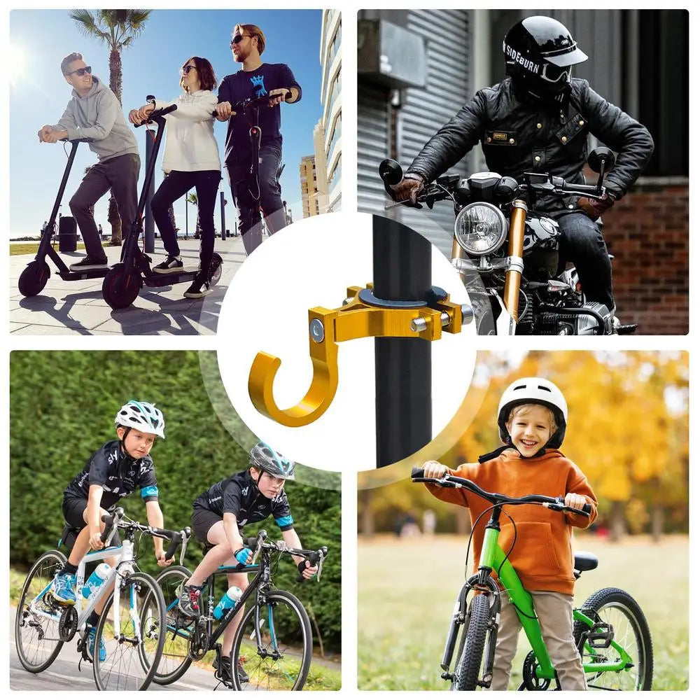 Motorcycle Handlebar Hook Front Storage Hooks For Electric Scooter Handlebar Elegant Hanger Easy Mount Cycling Organization Hook