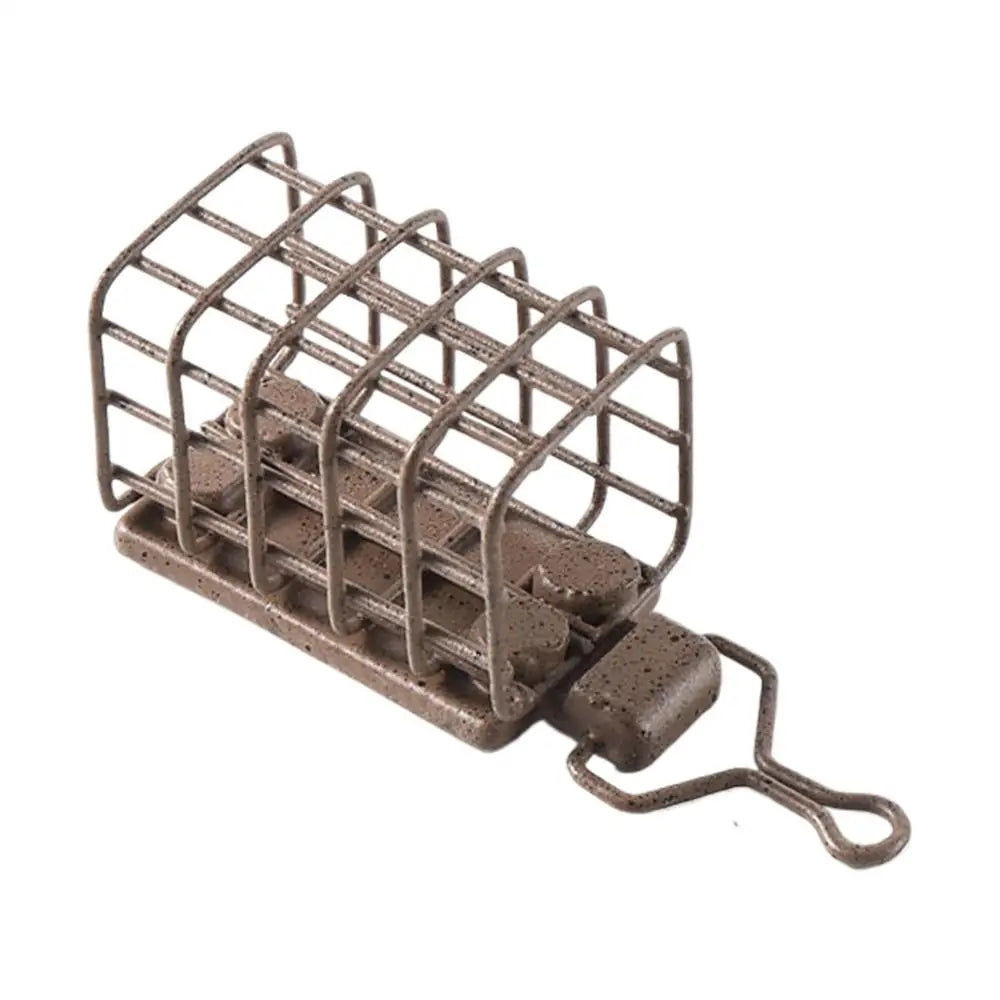 Catfish Bait Holders European Style Fishing Bait Thrower Square Carp Bait Holder Fishing Feeder Basket For Fishing Accessories