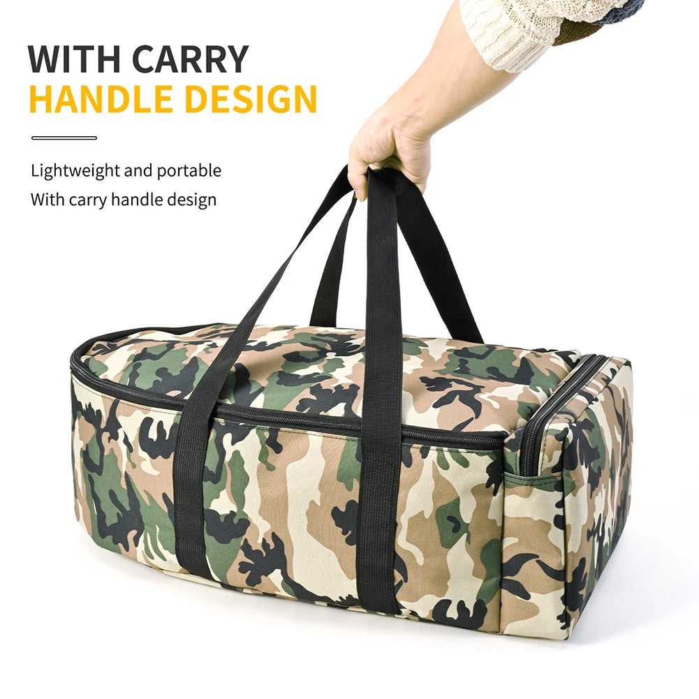 Fishing Boat Storage Bag Water Repellent Fishing Tackle Bag Double Zipper Bait Boat Storage Bag with Handle Fishing Equipment