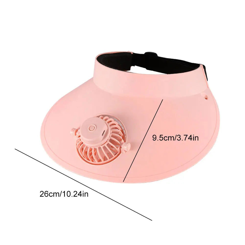 Sun Visor Hat with Fan Three Temp Settings Summer Sun Hats Breathable Cooling Fan Hat for Sun Protection and Outdoor