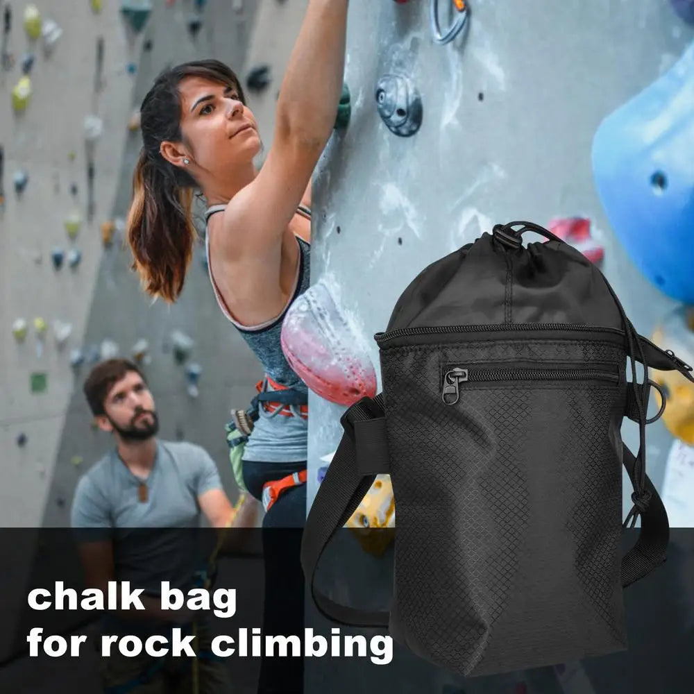 Magnesia Sack Rock Climbing Chalk Bag Waterproof Pocket for Weight Lifting Outdoor Bouldering Magnesia Pouch Climbing Equipment