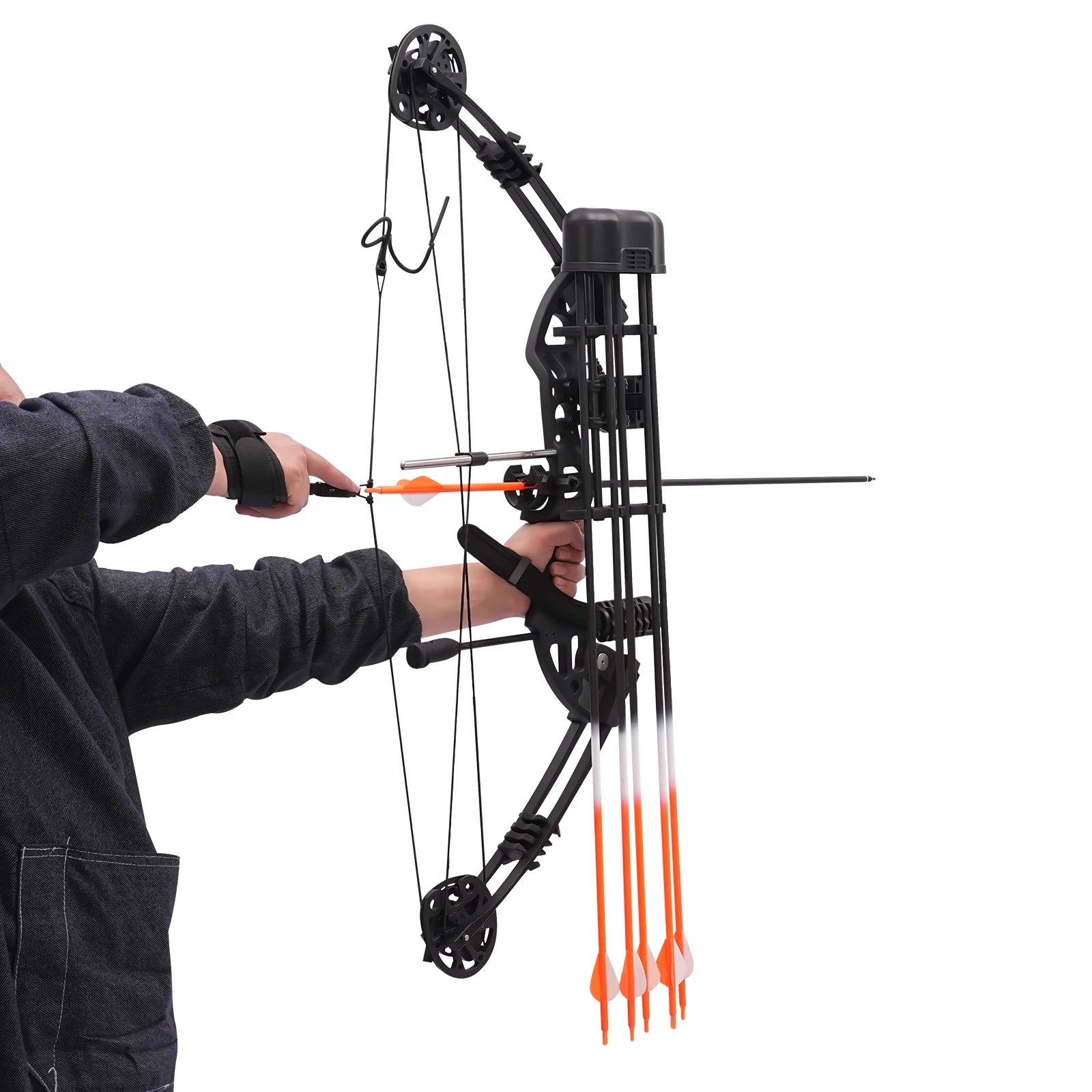 Compound Bow Arrow Set Archery Hunting Bow Set with Arrows and Target Papers, Draw Weight 30-60 lbs, Draw Length 19-30