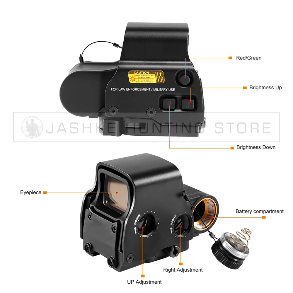 558+G43 G33 Holographic Collimator Sight Red Dot DOptic Sight Reflex with 20mm Rail Mounts for Rifle Hunting Tactics