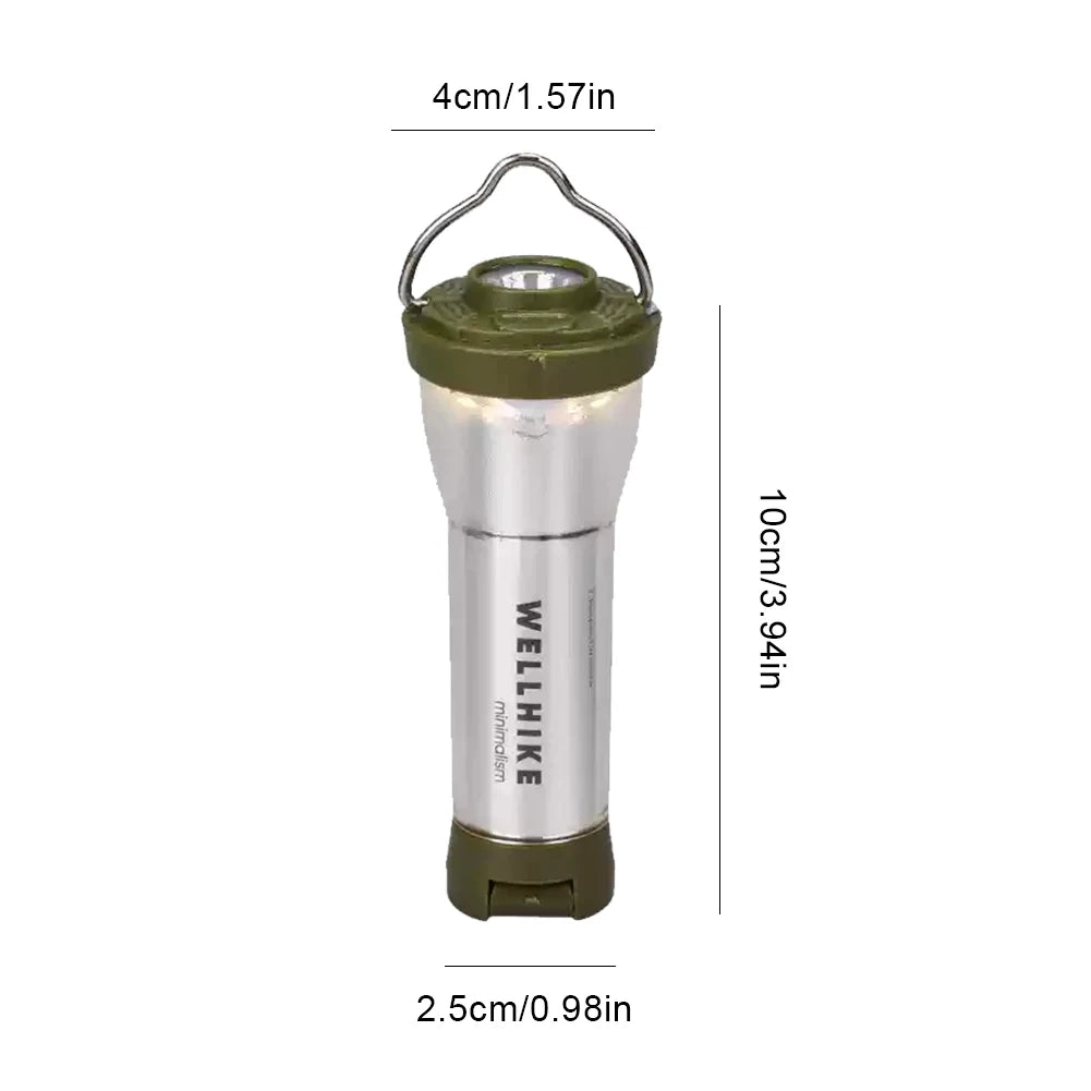 WELLHIKE LED Portable Tent Lamp with Magnetic Base Handheld Emergency Light USB Charging Flashlight for Outdoor Camp Hike Gadget