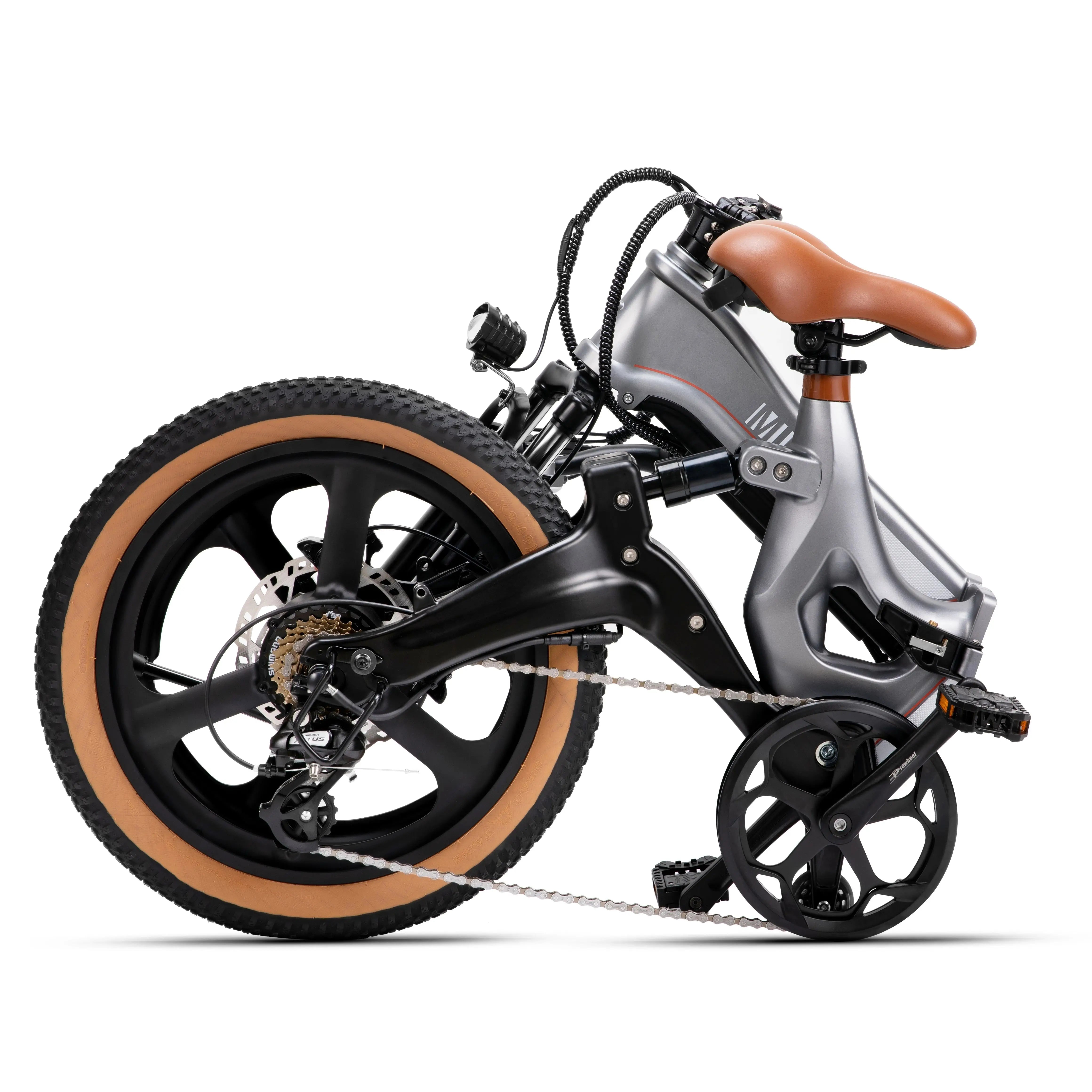 MIHOGO RX 2.4 Adult Electric Bicycle, 500W city ebike, 48V 12.8AH E-bike, 20-Fat Tire Foldable Electric Bike