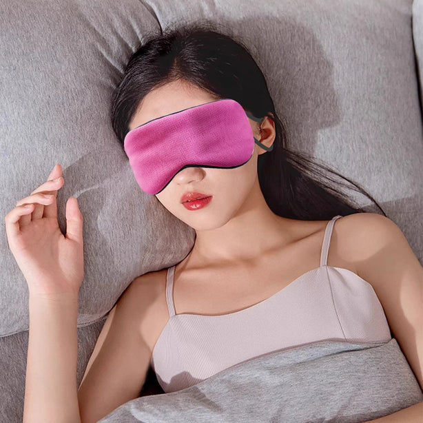Sleeping Eye Mask Korean Style Warm And Cool Dual Use Adjustable Travel Light Blocking Breathable Eye Cover Blindfold Eye Patch