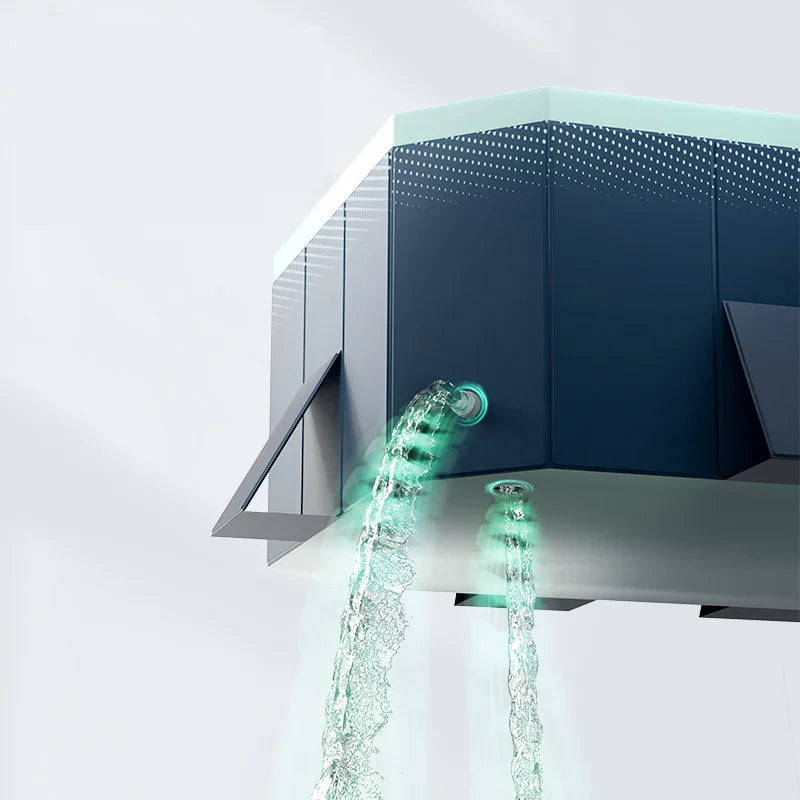 2.6/3m Foldable Large Rectangular Family Swimming Pool, Non-Inflatable, Easy Set-up, Suitable for Adults Kids Ideal for Outdoor