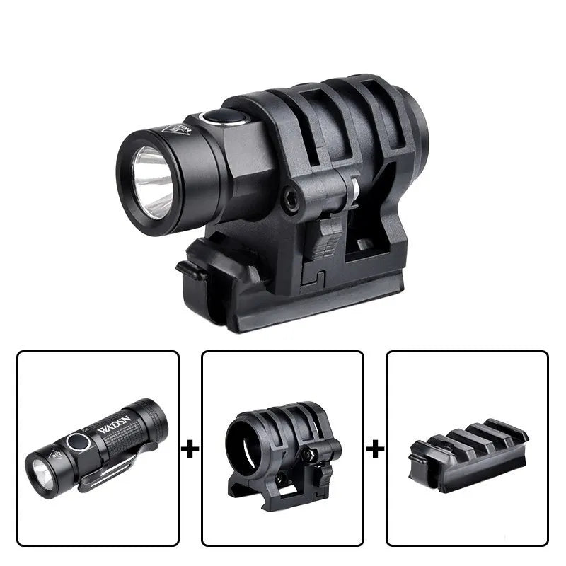 WADSN Metal Mini Weapon Tactic Airsoft white Strobe FAST Helmet Flashlight LED Flashlight Fit 20mm Rail Scout Hunting Light