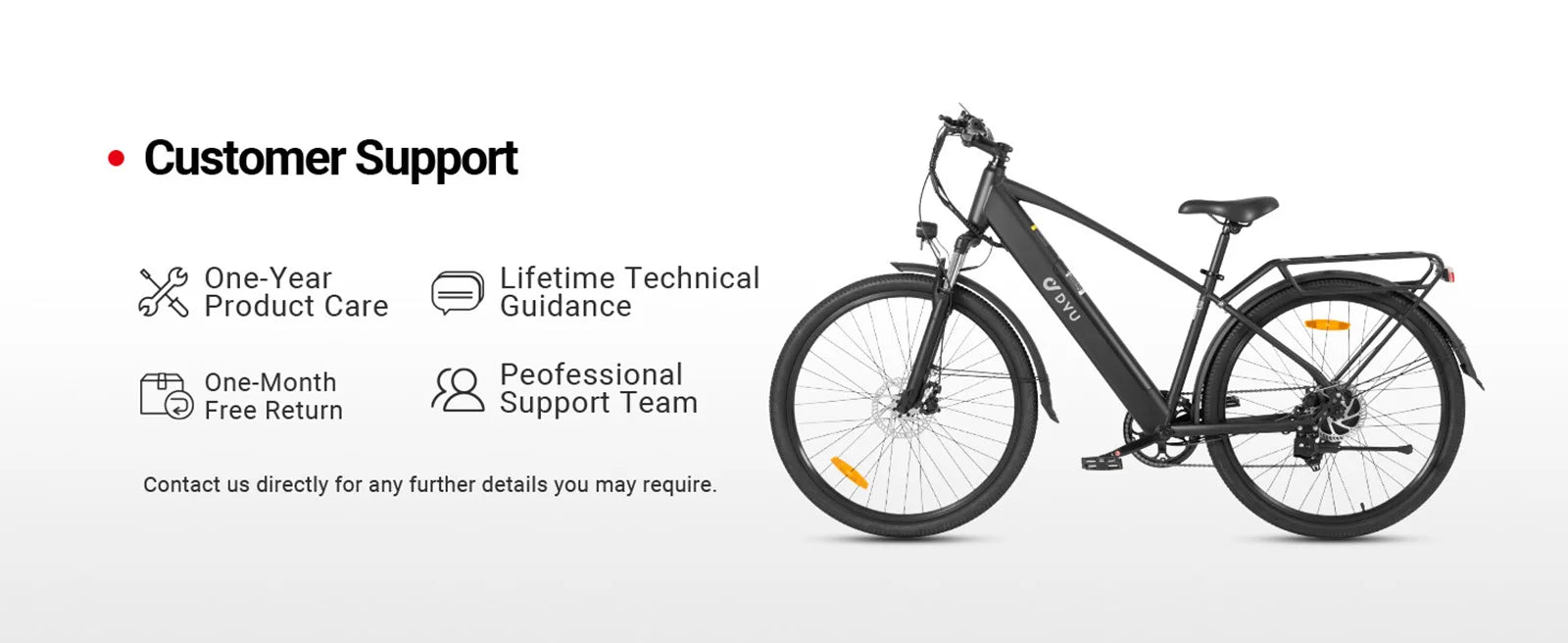 DYU C5 Adult City Electric Bike, Brushless Motor, Built-in Lithium Battery, 350 Inch, 48V, 10Ah, 27.5W