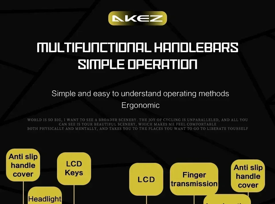 Ebike 2025AKEZ 1500W 48V 18AH Electric Bicycle Full Suspension Removable Battery Fat Tire Hydraulic Brake Adult Electric Bicycle