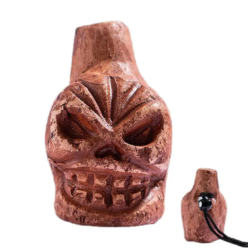 Mini Strange Sound Decompressions OcarinaAztec Death Whistle Fun Relieve Stress Unique Human Loud Screams Prank Tricky Artifact