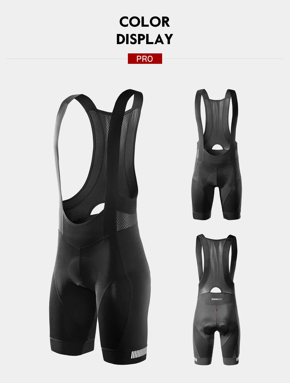 RION Elastic Interface Cushion Upgrade Men Cycling Bib Shorts MTB Road Bike Tights Race Bicycle Culotte Ropa Ciclismo Hombre