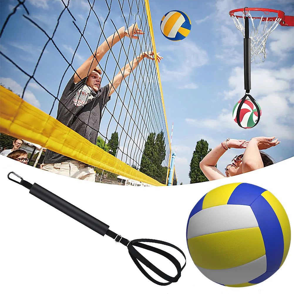 Volleyball Spike Trainer with Adjustable Belt Volleyball Training Aid Volleyball Practice Trainer Indoor Outdoor Train Supplies