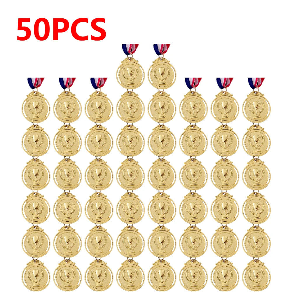 10-50pcs Gold Silver Bronze Award Medal Winner Reward Football Competition Prizes Award Medal For Souvenir Gift Sport Kids