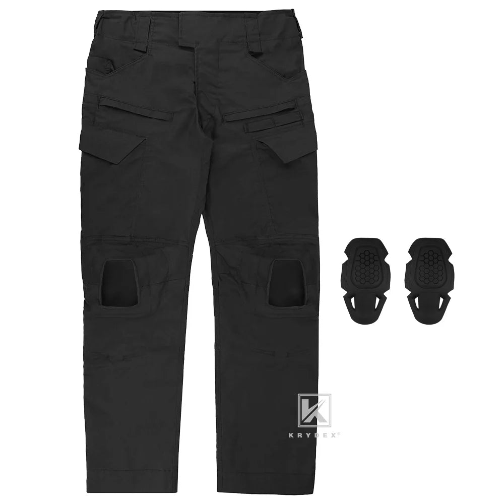 KRYDEX Tactical Combat Pants Assault Men Battlefield Combat Trousers Uniform & Knee Pads For Shooting Hunting Airsoft Gear