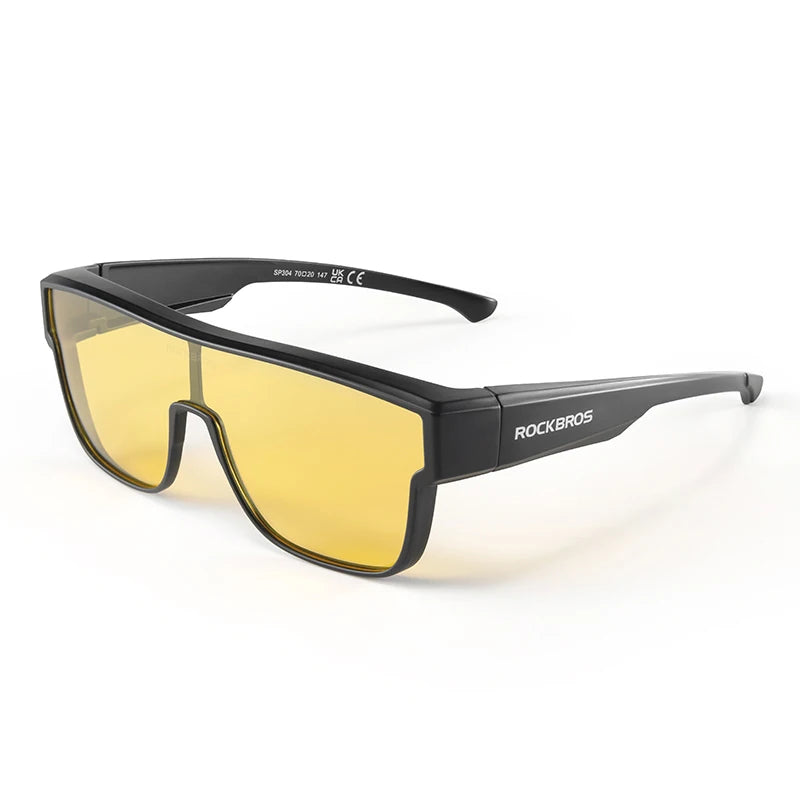 ROCKBROS Polarized Cycling Glasses Lightweight UV400 Sun Protection Myopia Dual Wear Sunglasses Men Women MTB Road Bike Glasses