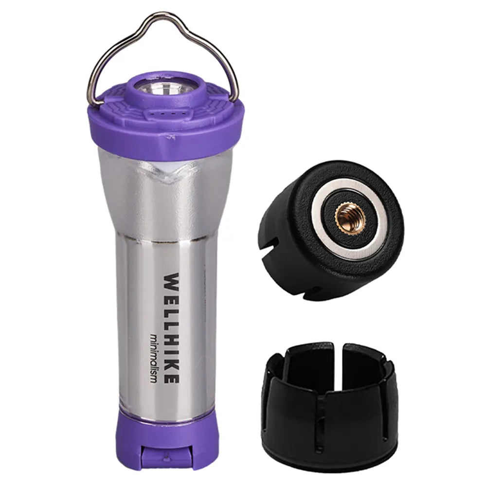 WELLHIKE LED Portable Tent Lamp with Magnetic Base Handheld Emergency Light USB Charging Flashlight for Outdoor Camp Hike Gadget