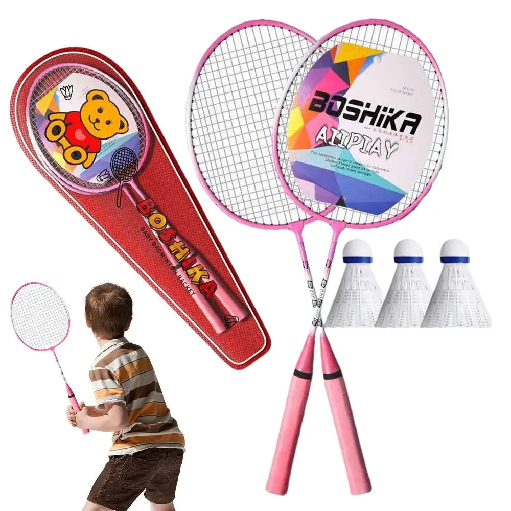 Badminton Rackets Set 2pcs Professional Portable Badminton Rackets With Carrying Bag And 3 Badminton Balls Team Sports Equipment