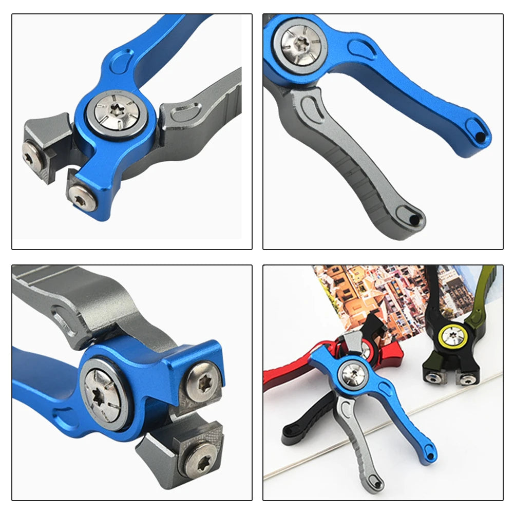 Mini Fishing Scissors Braid Scissors Aluminum Alloy Fishing Line Clipper Nippers Non Slip Handle Fly Fishing Equipment