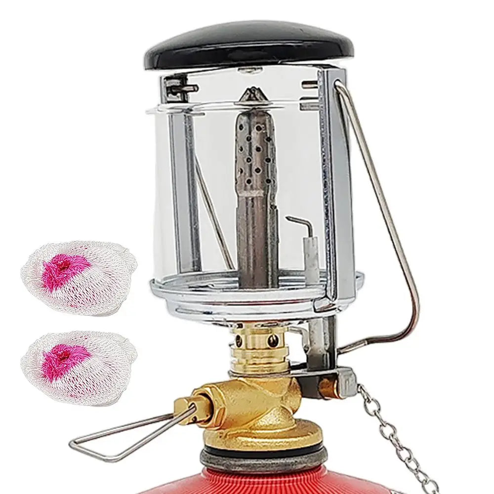 Tent Lamp Portable Petrol Lantern Garden Glass Lamp Bright Camping Equipment Supplies Copper For Outdoor Fishing Picnic