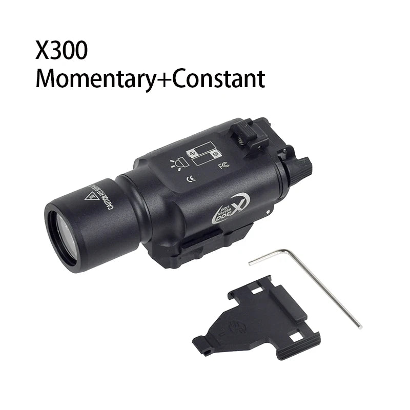 US Warehouse Airsoft SureFire X300/M300/M600 Series Pistol Gun Flashlight 20mm Rail Hunting Ar 15 Accessories Tactical Gear