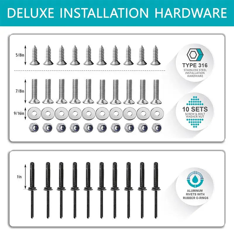 Kayak Anchor Trolley Kit Anchor System for Kayak Canoes Boat Kayak Hardware Eyes Wellnuts Screws Kayak Accessories for Kayak