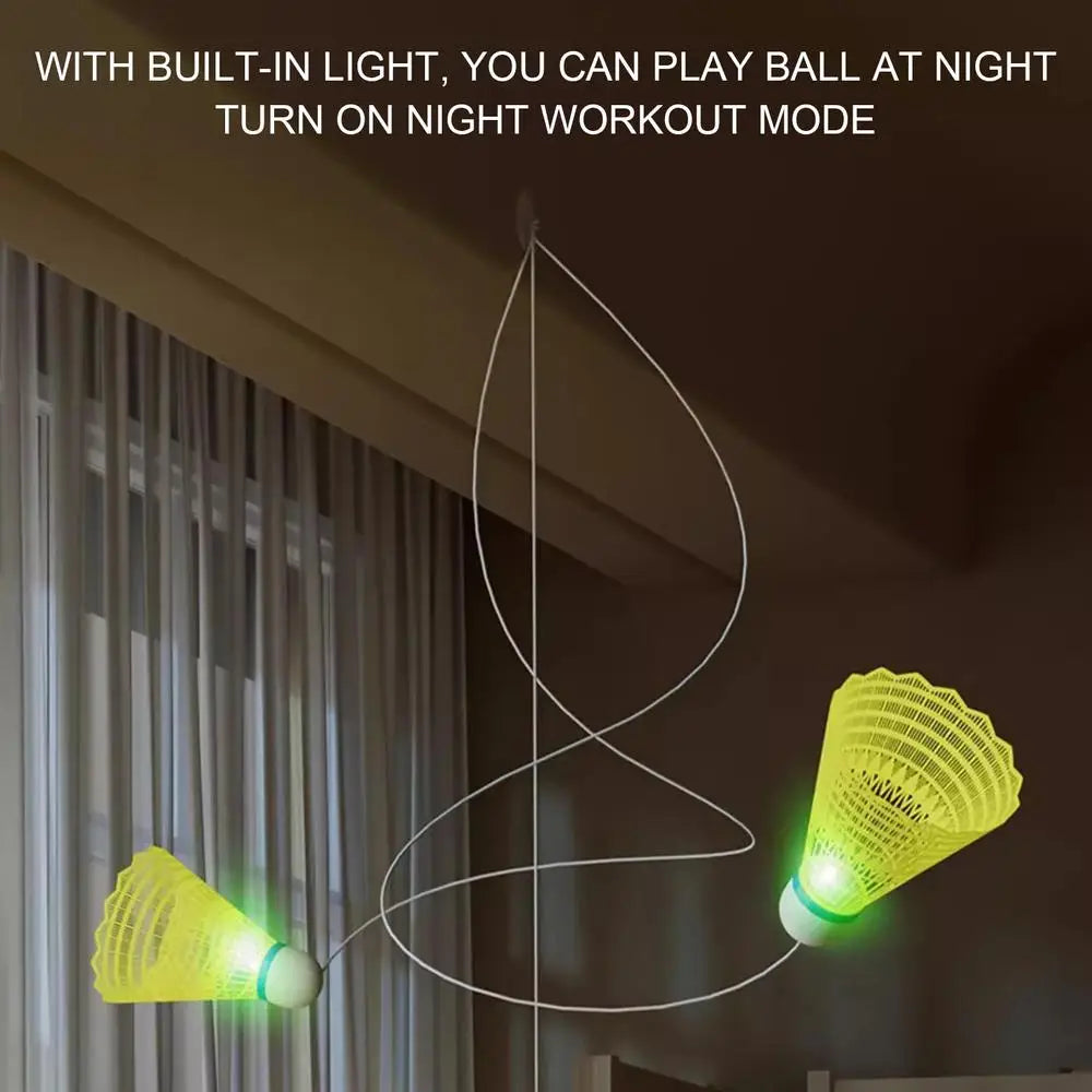 Automatic Rebound Badminton Trainer Badminton Single-Player Rebound Trainer Self Study Badminton Trainer Set Automatic