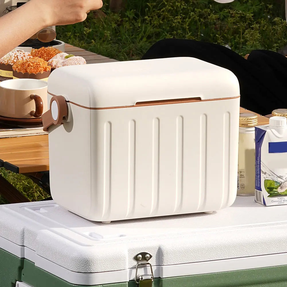 5/6L Portable Outdoor Incubator Large Capacity Food Storage Box Cooler Ice Bottle Cooler Mini Fridge Camping Refrigerator