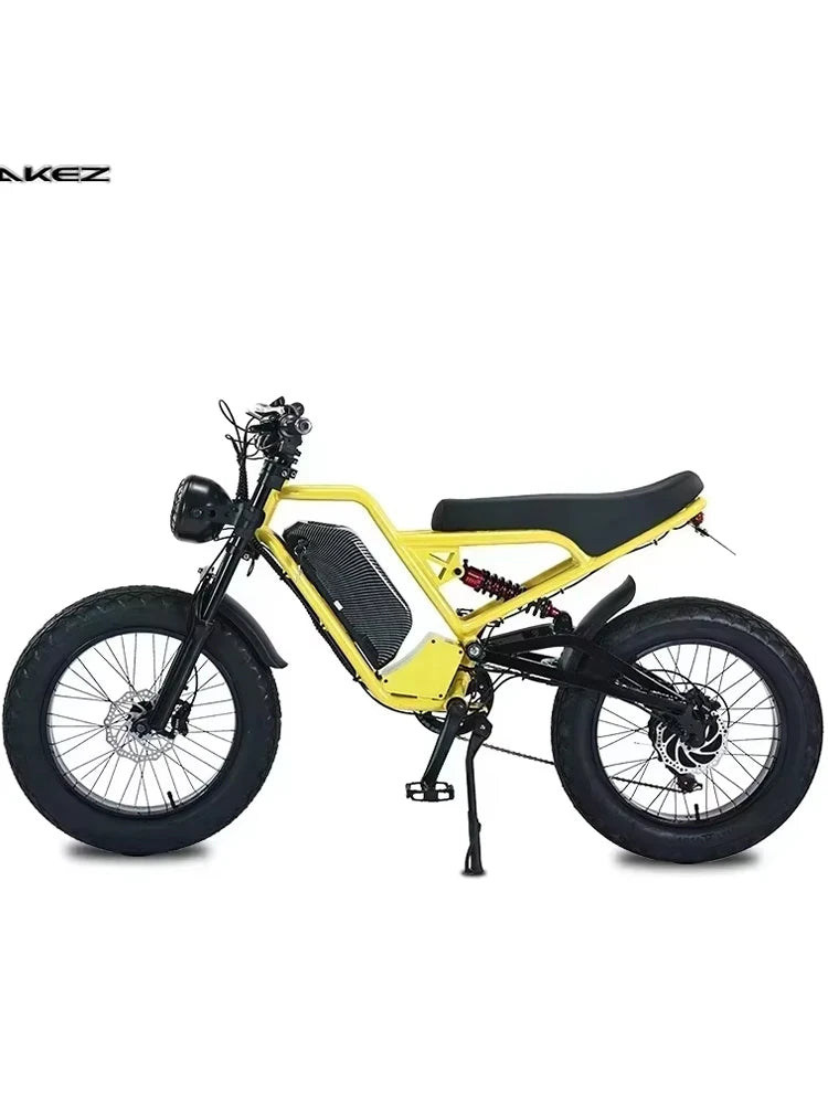 Ebike 2025AKEZ 1500W 48V 18AH Electric Bicycle Full Suspension Removable Battery Fat Tire Hydraulic Brake Adult Electric Bicycle