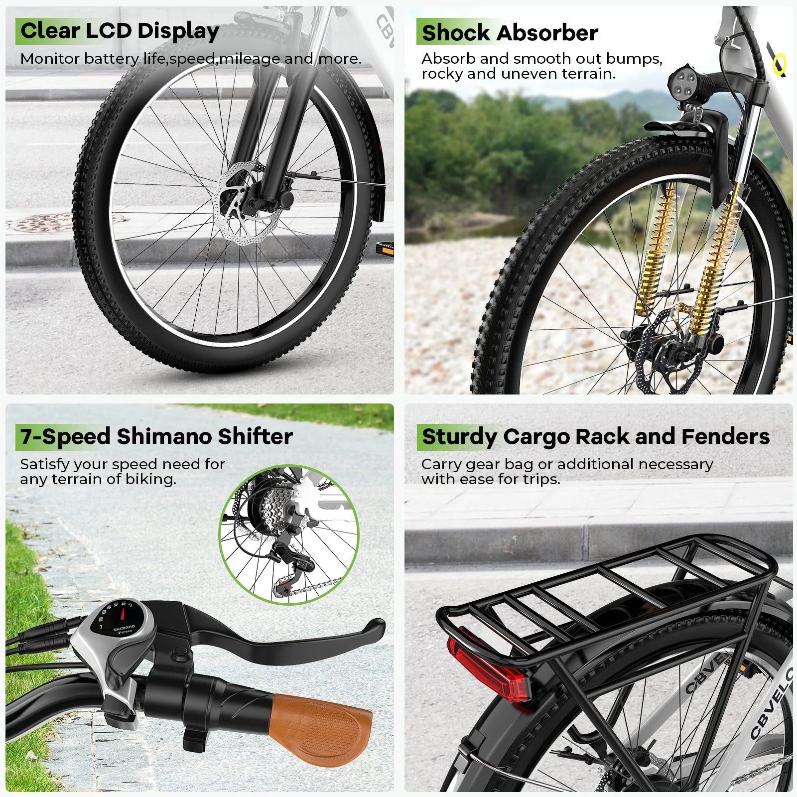1000 Peak Electric Bike for Adults,up 80 Miles Removable Battery Ebike, 26