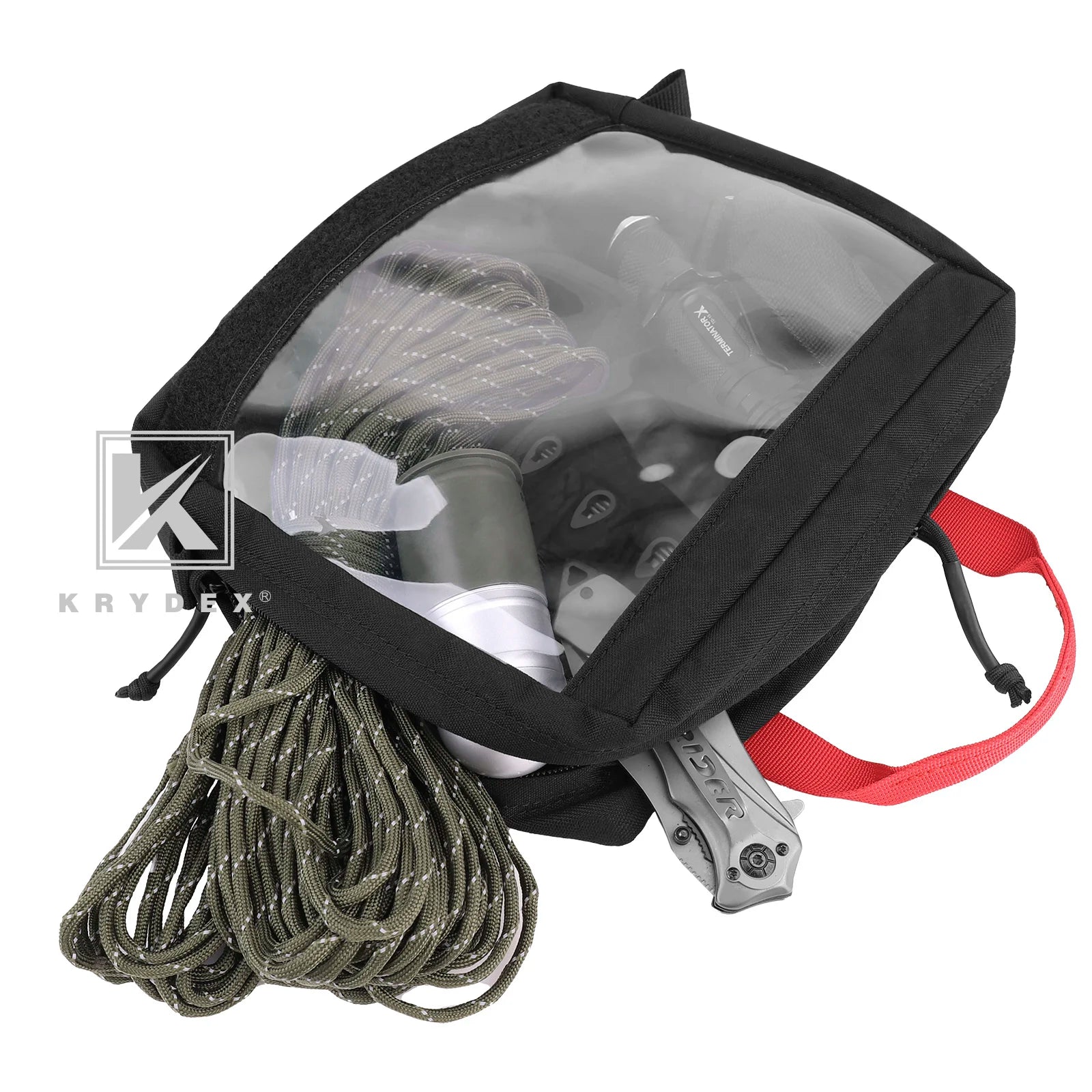 KRYDEX S/L Clear Top Inser for D3 First Aid Bag for Camping Travel Medical Storage Case Bagr Outdoor Survival Medical Kit Empty