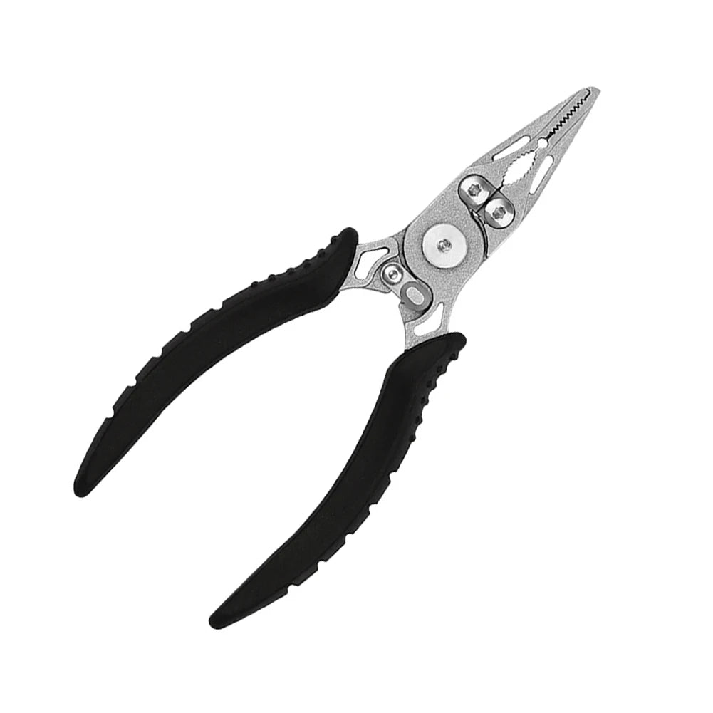 Portable Fishing Plier Scissor Stainless Steel Cutting Fish Line Tong Comfortable Grip Self-locking Buckle Fishing Tackle Tool