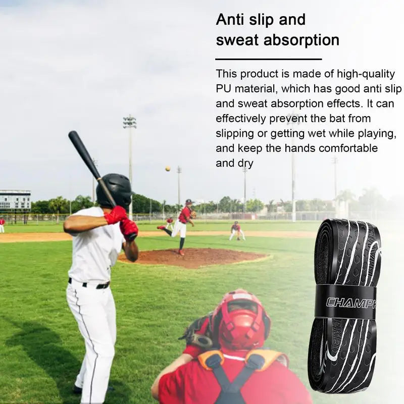 Bat Grip Tape For Baseball 1m Absorbs Sweat Tennis Grip Racket Handle Grip PU Anti-Skid Sweatband Tape For Dumbbells Fishing