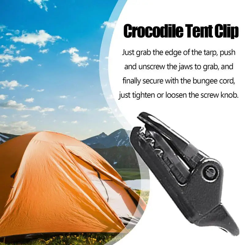 10Pcs Tarpaulin Canopy Clip Tent Canopy Clip Buckle Outdoor Wind Rope Clamps Awning Mountaineering Camping Clamps Rope Barb