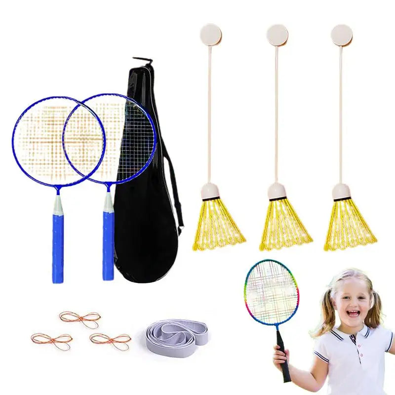 Automatic Rebound Badminton Trainer Badminton Single-Player Rebound Trainer Self Study Badminton Trainer Set Automatic