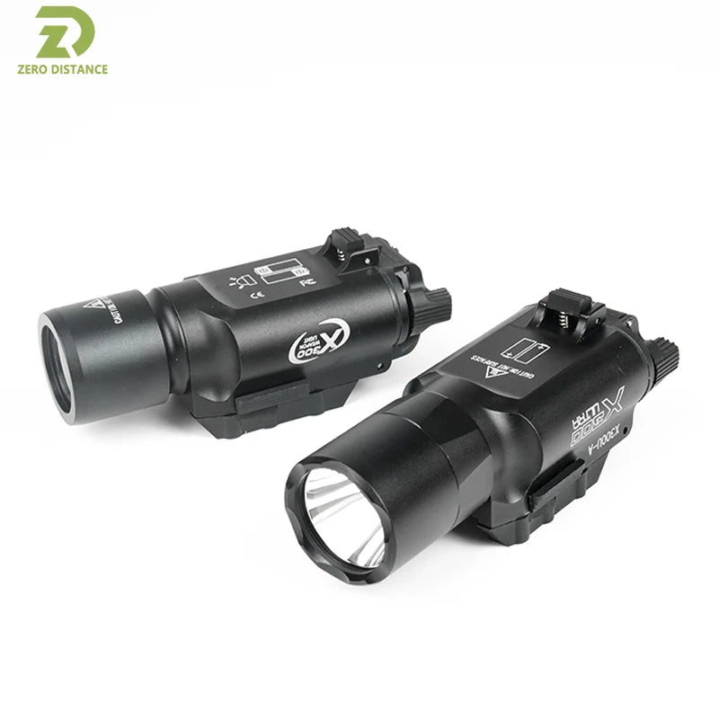 Tactical SF X300 X300U Ultra Metal Flashlight Strobe Scout Light M300C M600C PEQ Airsoft Hunting Weapon Flashlight Fit 20mm Rail