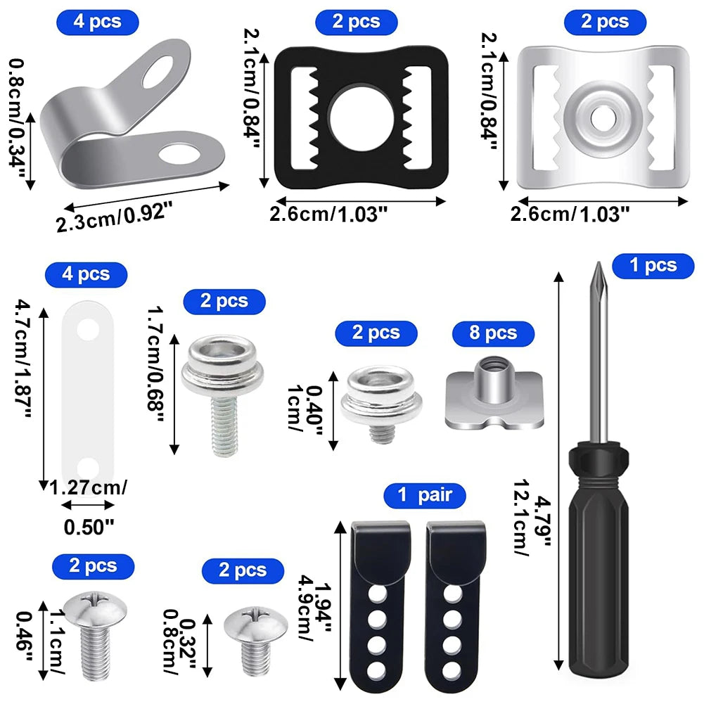 31Pcs Hockey Helmet Replacement Parts Hockey Helmet Repair Kit Sports Helmet Repair Kit for Youth Adults Hockey Baseball Sports