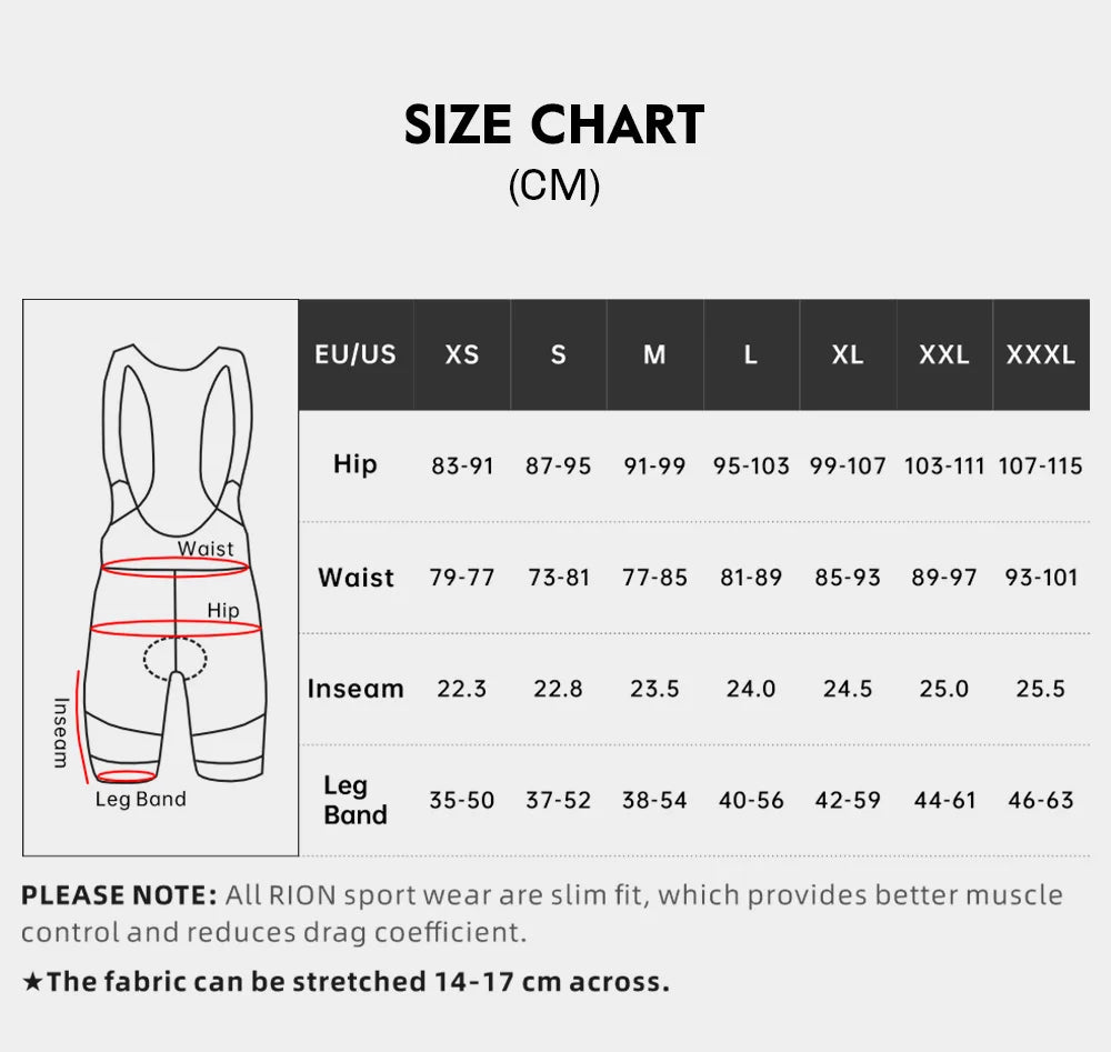 RION Elastic Interface Cushion Upgrade Men Cycling Bib Shorts MTB Road Bike Tights Race Bicycle Culotte Ropa Ciclismo Hombre