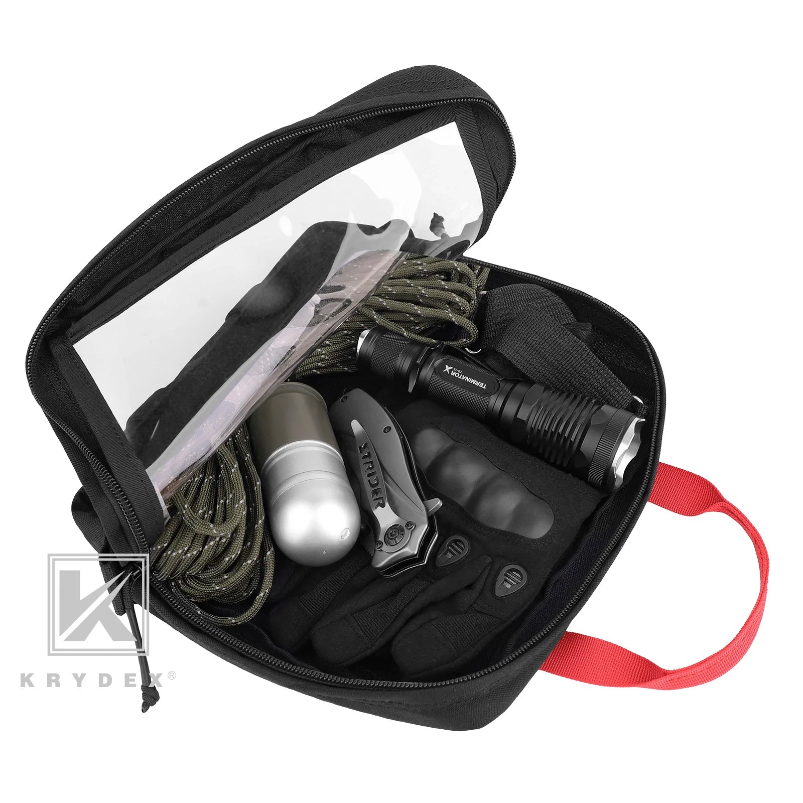 KRYDEX S/L Clear Top Inser for D3 First Aid Bag for Camping Travel Medical Storage Case Bagr Outdoor Survival Medical Kit Empty