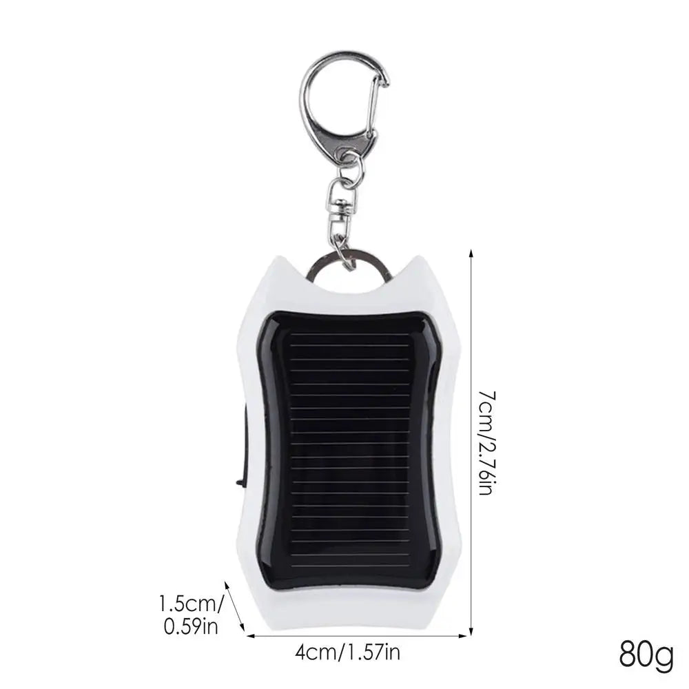 Solar Battery Charger With 3 LED Flashlight And Keychain Portable 1500amh Mobile Power Rechargeable Power Bank For Cellphone