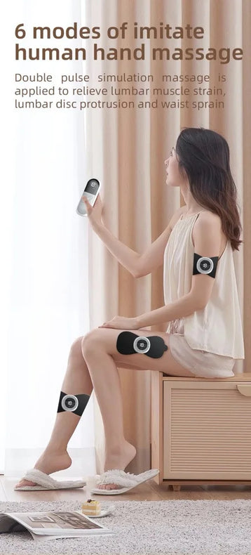 Wireless TENS Unit EMS Heating Muscle Stimulator Electric Pulse Massage  Menstrual Pain Relief Therapy Device for Neck Full Body