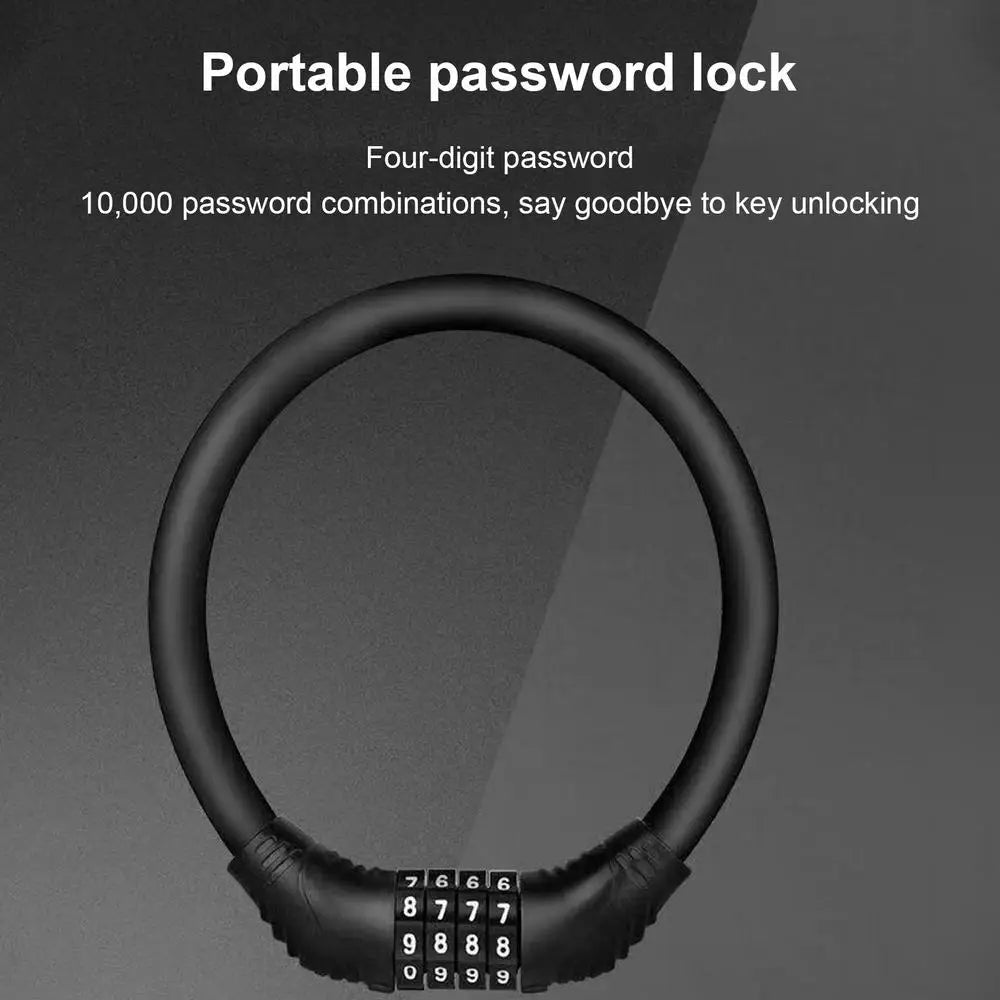 Anti-Theft Bicycle Combination Lock Combination Bikes Lock 4 Digit Heavy Duty Keyless Bicycles Lock For Electric Scooter Bikes